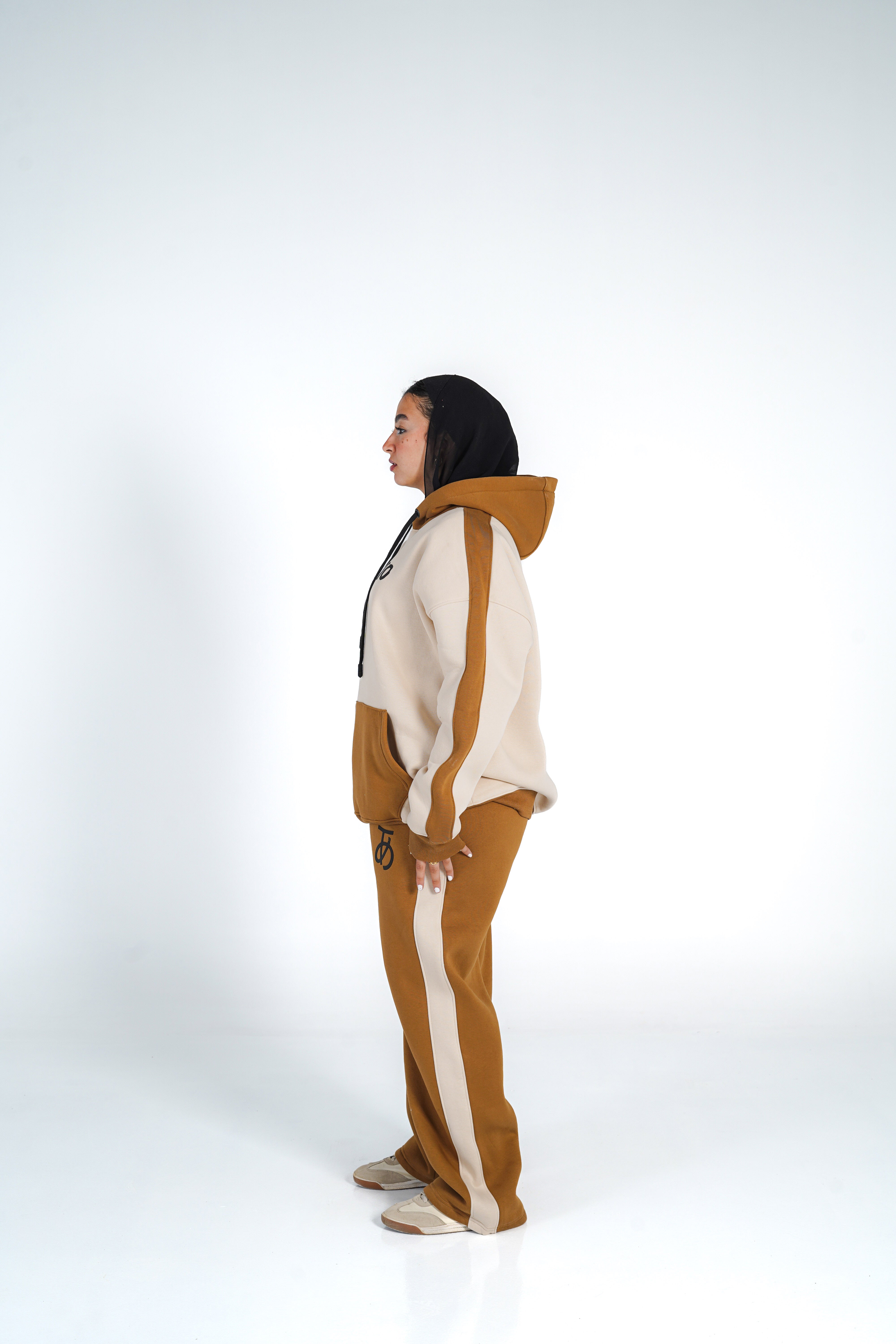 Arigato Set OverSize Hoodi WideLegs Pants Two Tone