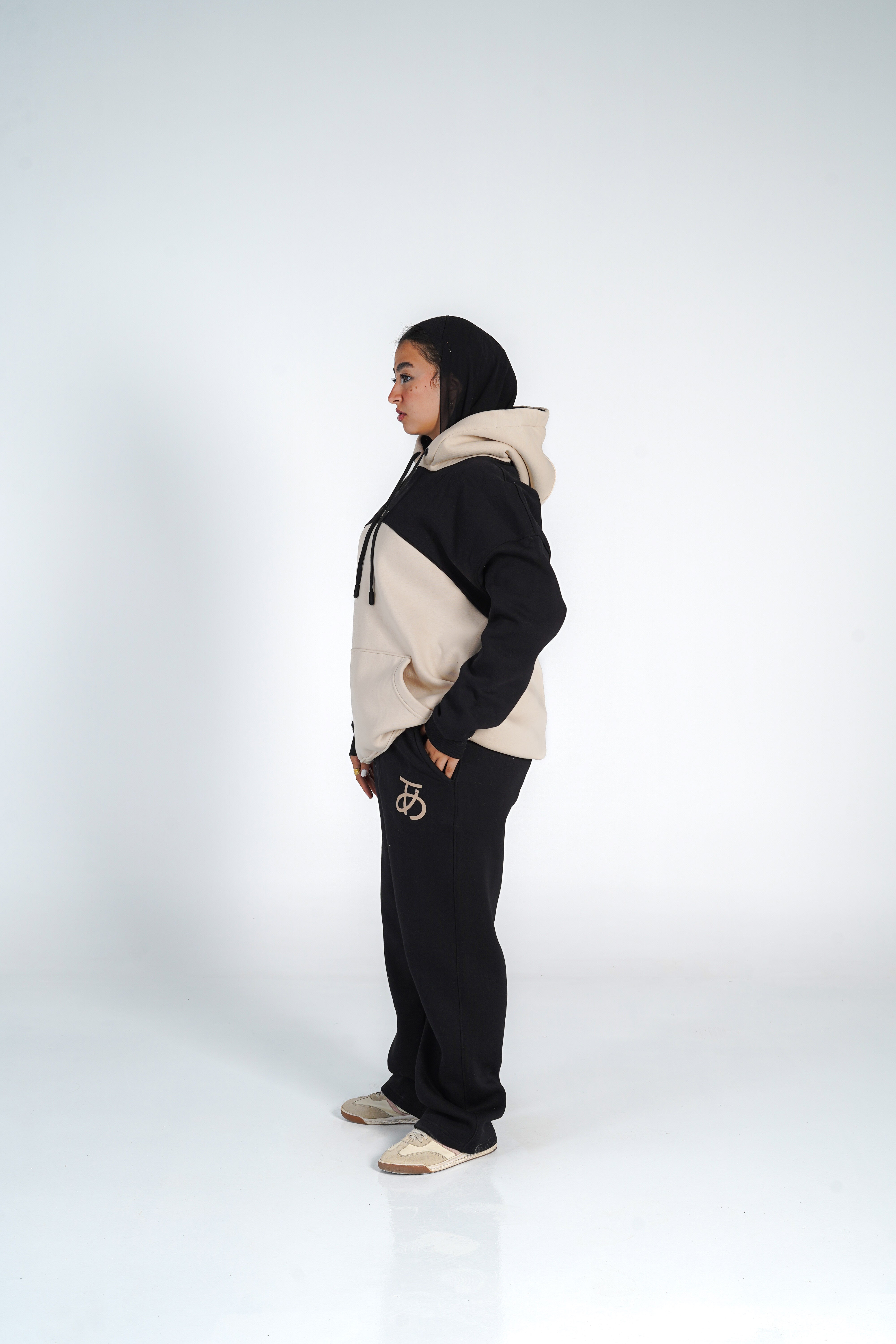 Arigato Set OverSize Hoodi WideLegs Pants Two Tone