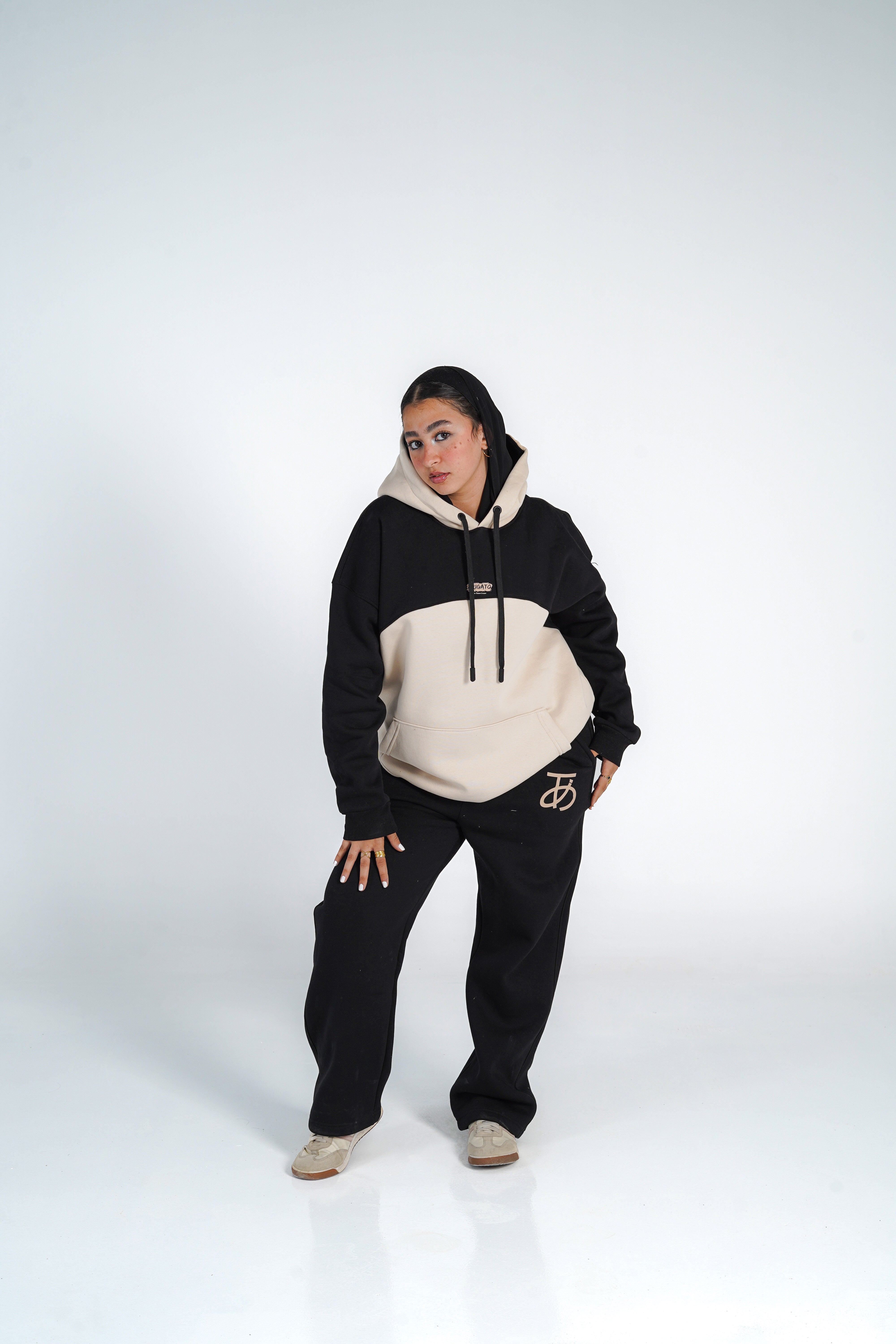 Arigato Set OverSize Hoodi WideLegs Pants Two Tone